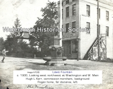 Circa 1900. Used with permission. Source: http://www.watertownhistory.org/Articles/LewisFountain.htm