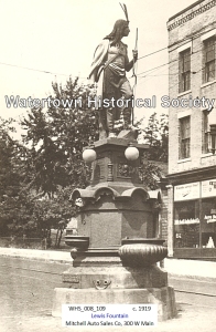 Circa 1919. Used with permission. Source: http://www.watertownhistory.org/Articles/LewisFountain.htm